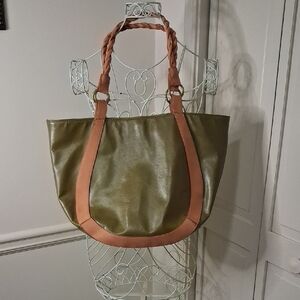 Universal Thread Olive and Tan Tote Bag